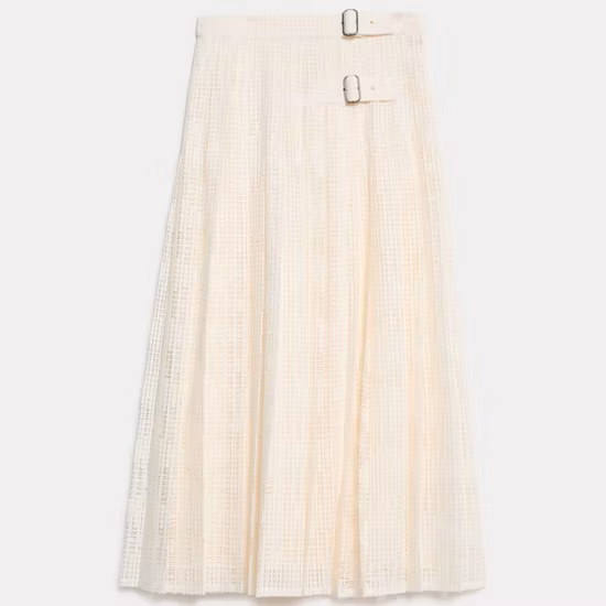 Ladies Clothes Rayon Printed Smocking Waist Band Women Girl Fashion Woven Maxi Skirt
