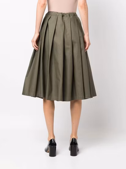 Hot Selling Cotton Casual High Waist Women OEM Casual Skirt Lady MIDI Skirt