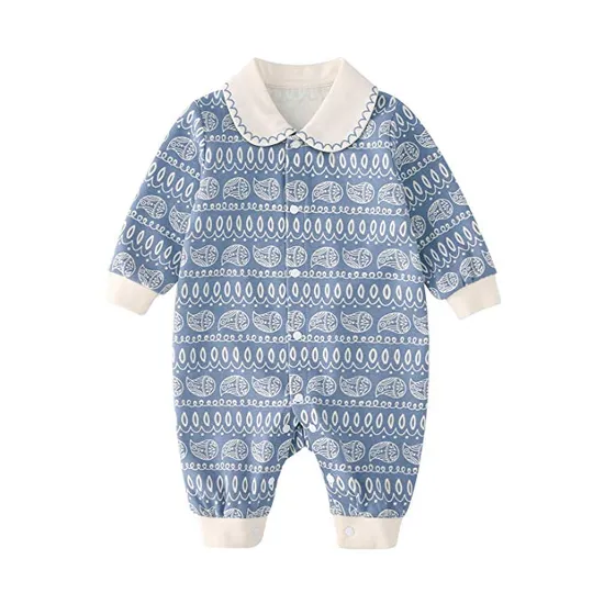 Pajamas Infants Long Sleeve Cotton Baby Girl Boy Outfits Jumpsuit Newborn Onesie Collar Bodysuit Coverall Romper 
