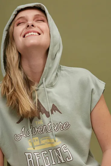 Sleeveless Sweatshirts Hoody Pullover Women Crop Top Hoodies 