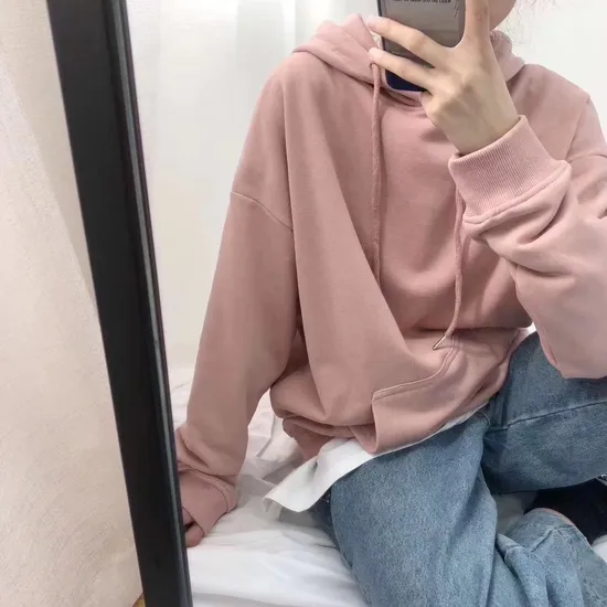 Vintage Fall/ Winter Season Pink Knit Women′s Sports Apparel 