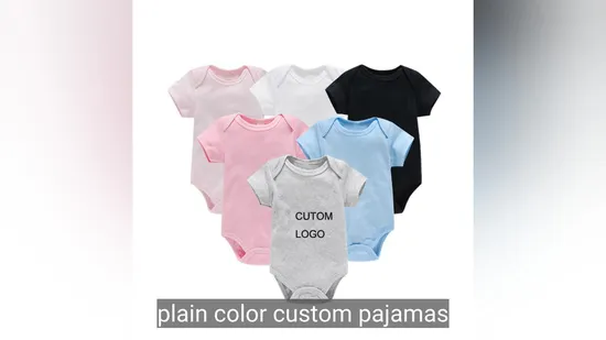 Infant Boy Girl Clothes Solid Color Newborn Baby Romper 