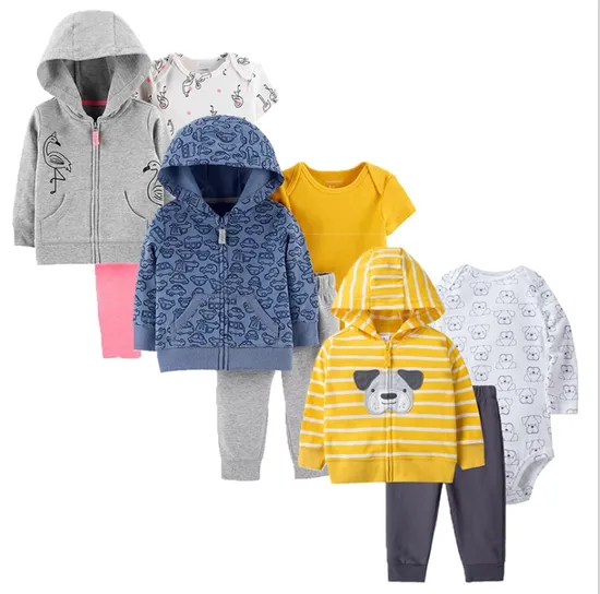Hot Sale Printed Long Sleeve 100% Cotton Newborn Baby Boy Clothes Romper 