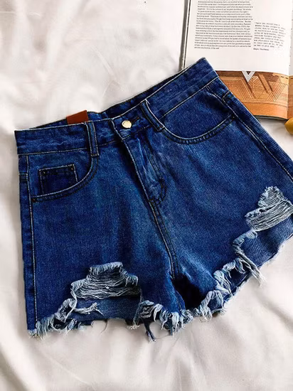 2022 Summer Kid Girl Solid Blue Jean Short Casual Girl Denim Hot Shorts